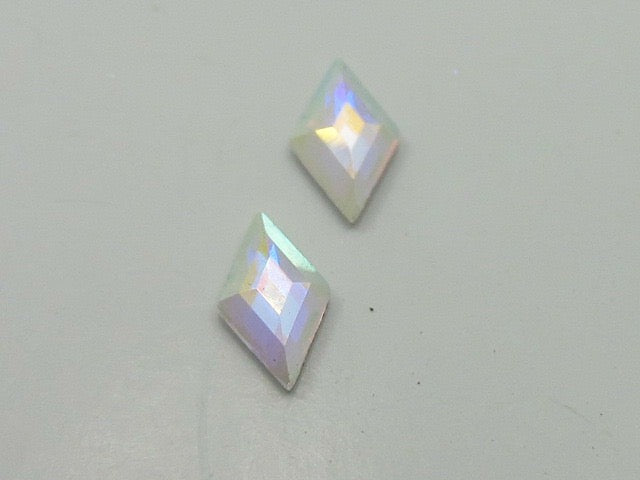 24 Pcs. 5x3mm DIAMOND SHAPE CRYSTAL AB STAR BRIGHT FLATBACK Rhinestones