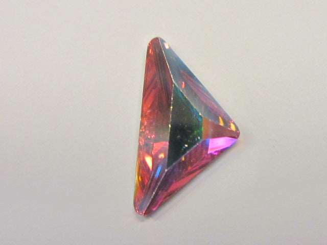 8 Pcs 10X10mm TRIANGLE GAMMA CRYSTAL AB FLATBACK European Rhinestones