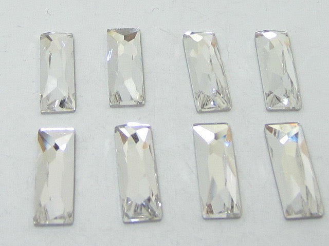 6 Pcs 15x5mm BAGUETTE CRYSTAL (maxima) FLAT BACK PRECIOSA Rhinestones