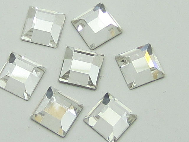 6mm CRYSTAL SQUARE FLAT BACK SWAROVSKI Rhinestones. 24pcs.