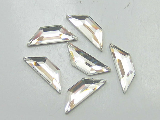 6 Pcs 12.9X4.2mm TRAPEZE CRYSTAL FLAT BACK European Rhinestones