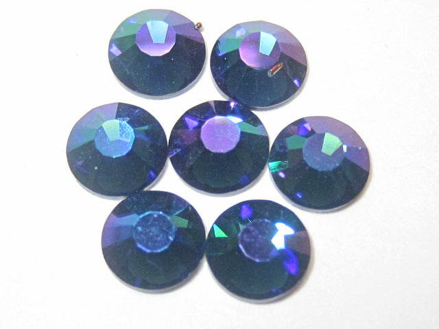 34ss DARK INDIGO GLACIER BLUE (MAXIMA) FLAT BACK PRECIOSA Rhinestones 18 pcs