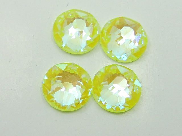 30ss ELECTRIC YELLOW DeLITE FLAT BACK European Rhinestones 18pcs.