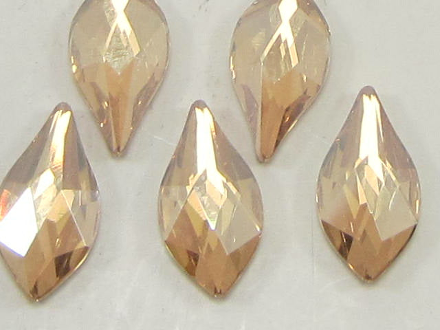 6 pcs. FLAME 10mm GOLDEN SHADOW FLAT BACK STAR BRIGHT Rhinestones