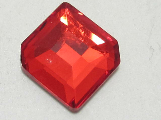 6 Pcs 10X8.4m SMALL HEXAGON LIGHT SIAM FLAT BACK STAR BRIGHT Rhinestones