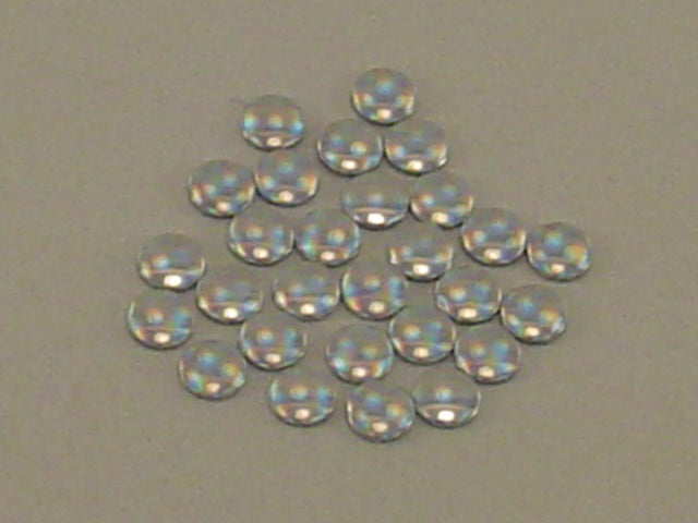 NAILHEAD 3mm CRYSTAL AB HOLO ROUND HOTFIX. 1gr.