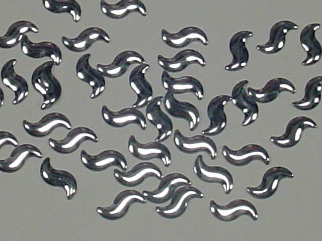1gr 5X10mm SILVER SQUIGGLES NAILHEAD HOTFIX