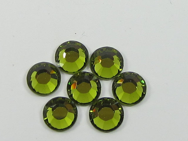 9ss OLIVINE (maxima) FLAT BACK PRECIOSA Rhinestones 1gr.