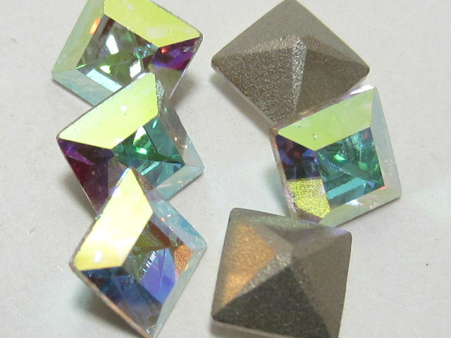36pcs 2mm CRYSTAL AB SQUARE POINTED BACK STAR BRIGHT Rhinestones