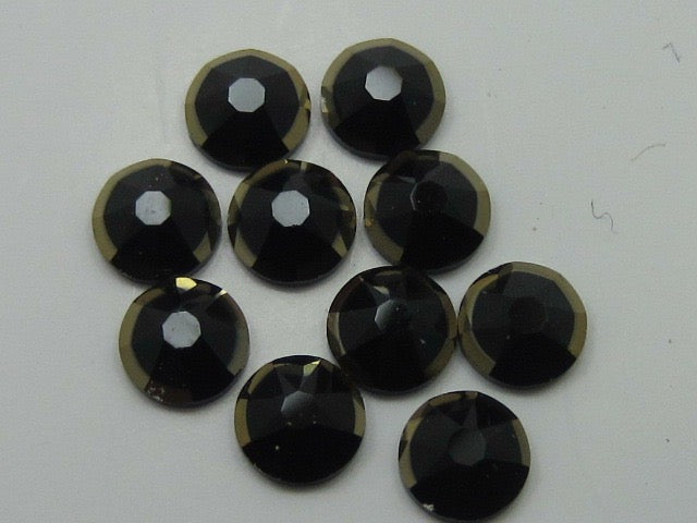 20ss JET/DORADO GOLD RIMMED FLAT BACK European Rhinestones 72pcs