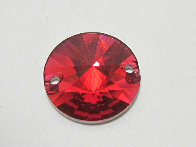 6 pcs. 12mm REVOLI SCARLET SEW ON FLAT BACK STAR BRIGHT Rhinestones