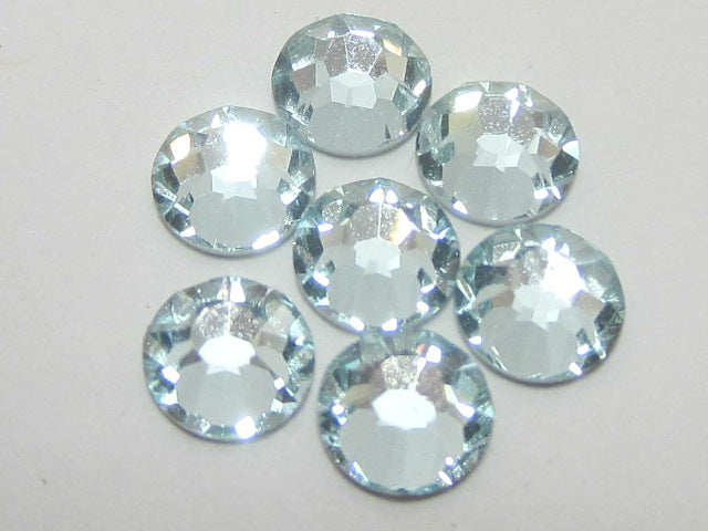 20ss SILVER AQUAMARINE (maxima) FLAT BACK PRECIOSA Rhinestones 72pcs.