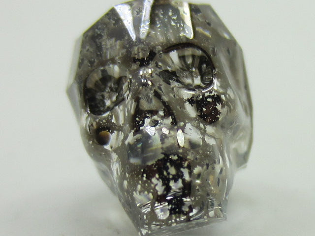 2 Pcs. 19mm SKULL BEAD BLACK PATINA European Rhinestones