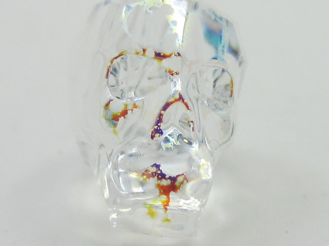 19mm SKULL WHITE PATINA BEAD SWAROVSKI Rhinestones. 1pc.