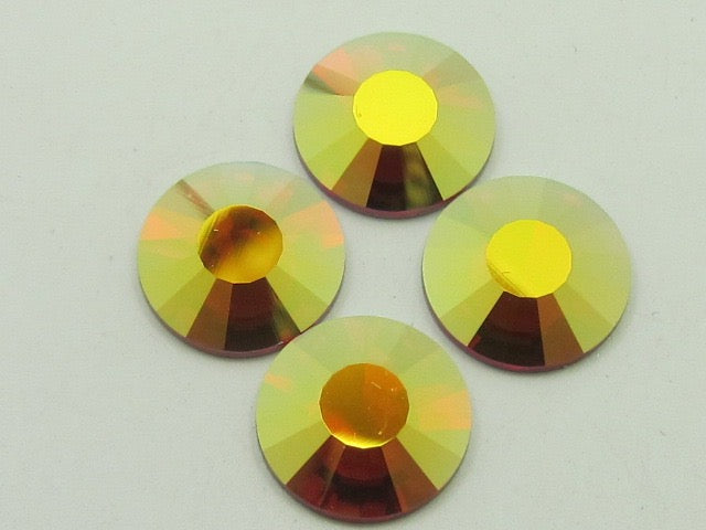 20ss LT. SIAM AB THIN FLAT BACK European Rhinestones 72pcs