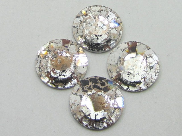 48ss CRYSTAL ROSE PATINA THIN FLAT BACK European Rhinestones 12pcs.