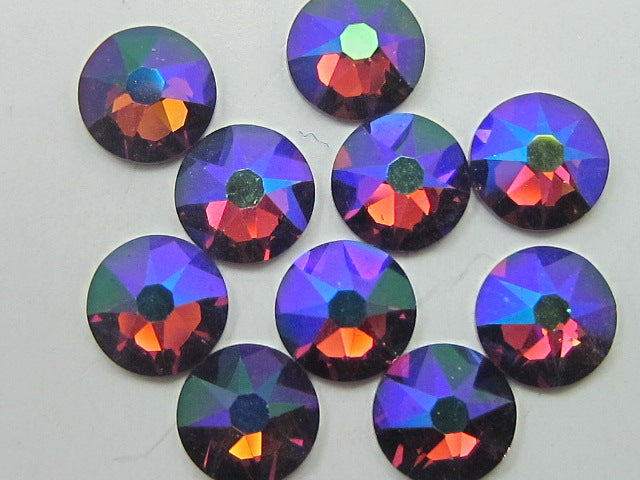 5ss AMETHYST AB CUSTOM BRILLIANCE FLAT BACK Rhinestones 1gr.