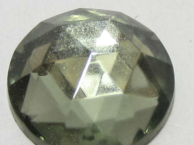 1 pc. 15mm BLACK DIAMON ROUND FLAT BACK PRECIOSA Rhinestones