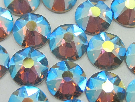 5ss BLACK DIAMOND AB (maxima) FLAT BACK PRECIOSA Rhinestones 1gr