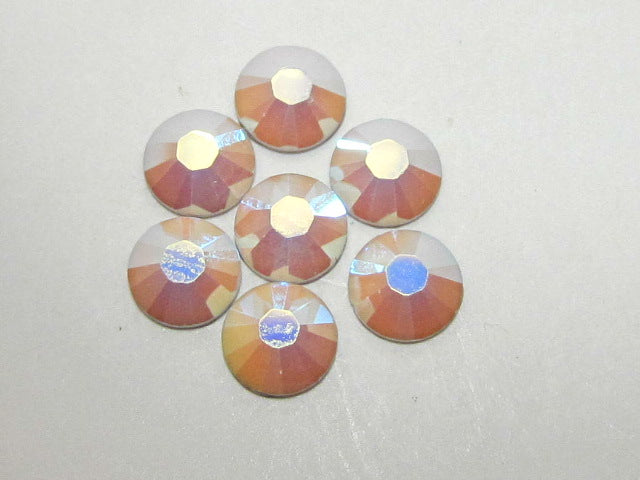 34ss CHALKWHITE AB HOT FIX European Rhinestones 12pcs.