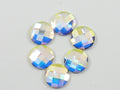 12 Pcs. 10mm CHESSBOARD ROUND  CRYSTAL AB FLAT BACK European Rhinestones