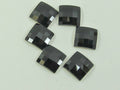 12 Pcs. 8mm CHESSBOARD SQUARE JET HOT FIX European Rhinestones