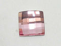 12 Pcs. 8mm CHESSBOARD SQUARE LT. ROSE FLAT BACK European Rhinestones