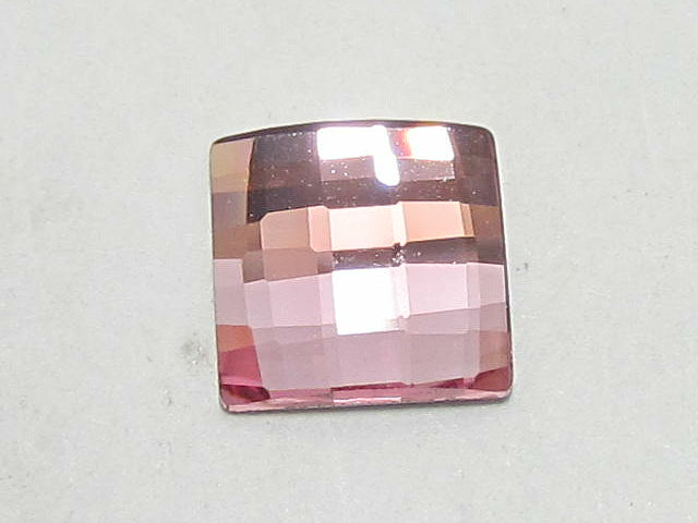 12 Pcs. 8mm CHESSBOARD SQUARE LT. ROSE FLAT BACK European Rhinestones