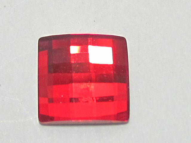 6 Pcs. 8mm CHESSBOARD LT. SIAM SQUARE HOT FIX STAR BRIGHT Rhinestones