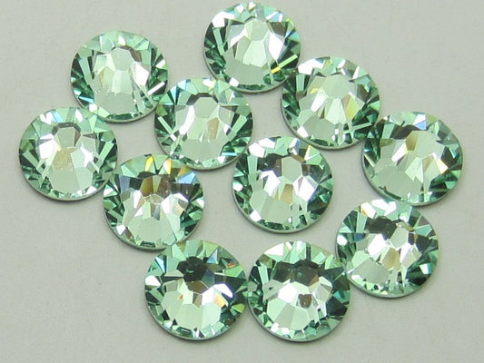 10ss CHRYSOLITE HOT FIX BRILLIANCE Rhinestones 1gr.