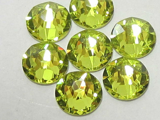 20ss CITRUS GREEN STAR BRIGHT FLAT BACK Rhinestones 72pcs
