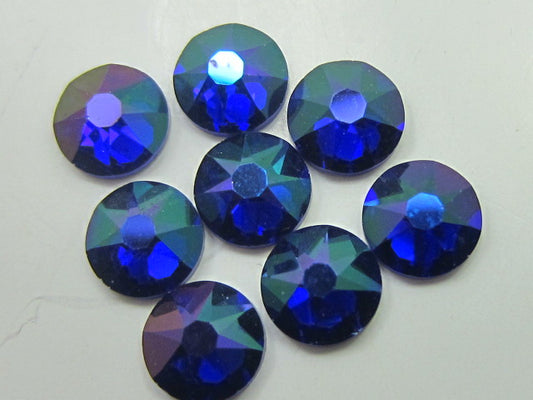 72 pcs. 20ss COBALT BLUE GLACIER BLUE FLAT BACK BRILLIANCE Rhinestones