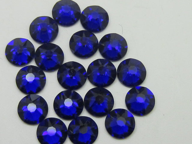 6ss COBALT BLUE  HOTFIX STAR BRIGHT Rhinestones 1gr.