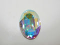 1 Pc.  30x22mm OVAL CRYSTAL AB STAR BRIGHT CUSHION BACK Rhinestone