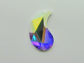 4 pcs.14X8.5mm PAISLEY X CRYSTAL AB FLAT BACK FLATBACK European Rhinestones