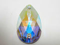 12 pcs. 12x7mm PEAR CRYSTAL AB SEW ON FLAT BACK STAR BRIGHT Rhinestones