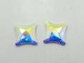 6 Pcs. 8mm CRYSTAL AB  STARLET FLAT BACK European Rhinestones