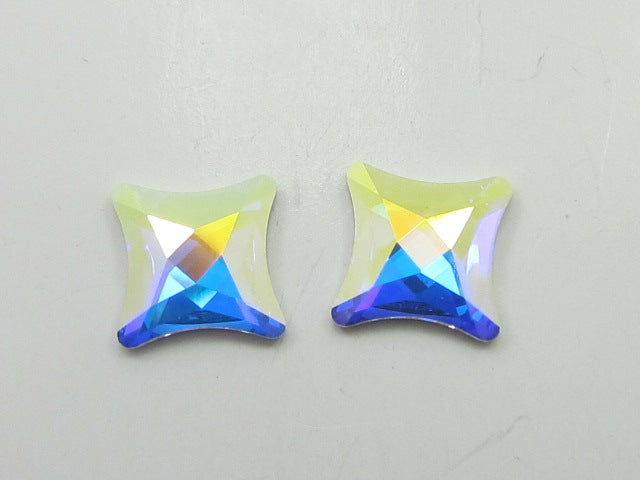 6 Pcs. 8mm CRYSTAL AB  STARLET FLAT BACK European Rhinestones