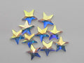 12 pcs. 5mm STARS CRYSTAL AB FLAT BACK European Rhinestones