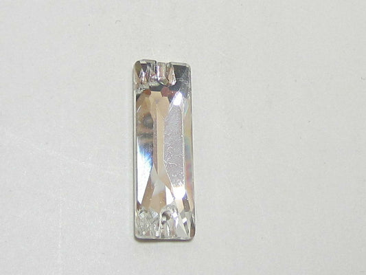 2 Pcs. BAGUETTE 26x9mm CRYSTAL SEW ON FLAT BACK AURORA FANCY Rhinestone