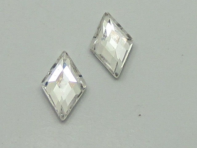 24 Pcs. 5x3mm DIAMOND SHAPE CRYSTAL FLAT BACK STAR BRIGHT Rhinestones