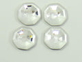 12 pcs. 8mm SOLARIS CRYSTAL FROSTED EDGE FLAT BACK European Rhinestones