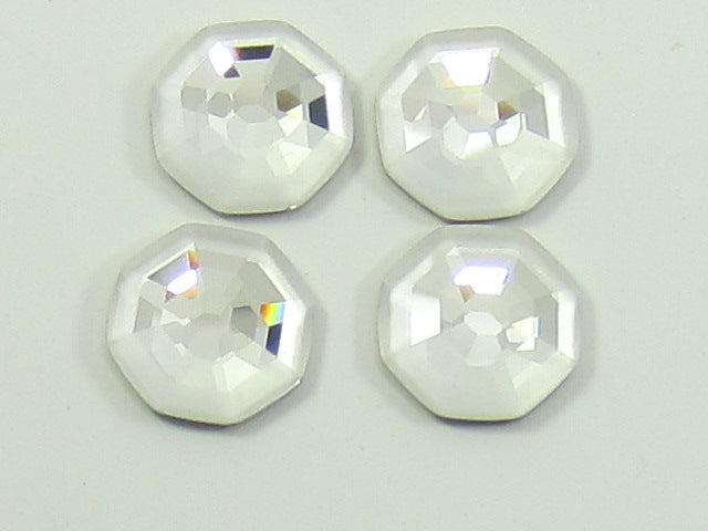 12 Pcs. 10mm SOLARIS CRYSTAL FROSTED EDGE FLAT BACK European Rhinestones