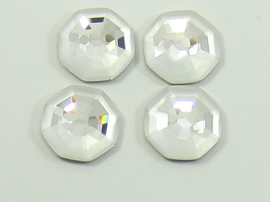 12 Pcs. 10mm SOLARIS CRYSTAL FROSTED EDGE FLAT BACK European Rhinestones