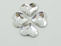 6 Pcs. 14mm HEART CRYSTAL FLAT BACK European Rhinestones