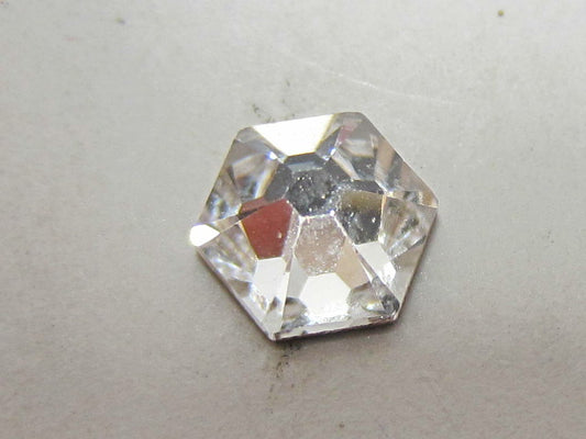 12pcs. 5.5mm CRYSTAL (maxima) HEXAGON FLAT BACK PRECIOSA Rhinestones