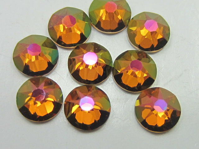 9ss CRYSTAL MAHOGANY FLAT BACK European Rhinestones 1gr