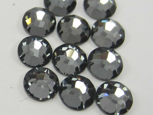 48ss CRYSTAL NIGHTFALL (maxima) FLAT BACK PRECIOSA Rhinestones 12pcs.