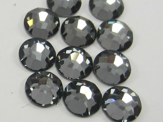 48ss CRYSTAL NIGHTFALL (maxima) FLAT BACK PRECIOSA Rhinestones 12pcs.