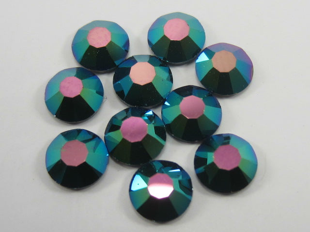 20ss CRYSTAL PEACOCK GREEN (maxima) FLAT BACK PRECIOSA Rhinestones 72pcs